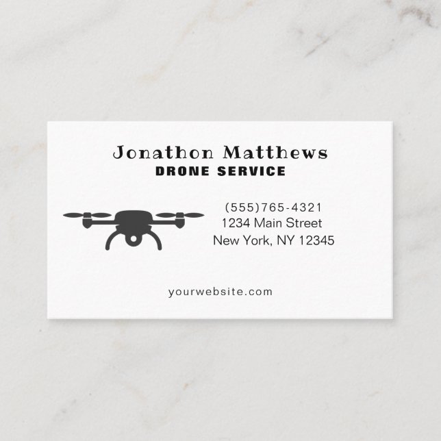 Professional Aerial Drone Photography Service Business Card (Front)