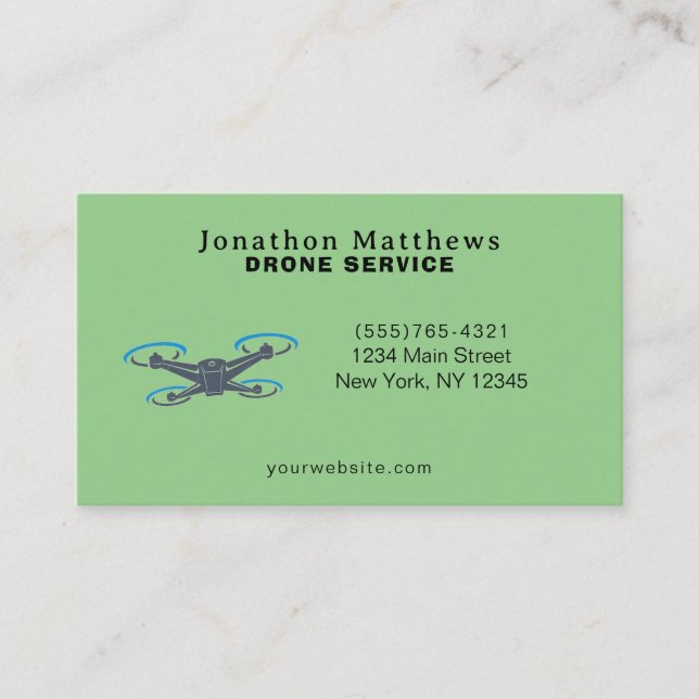 Professional Aerial Drone Service Business Card (Front)