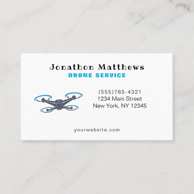 Professional Aerial Drone Service Business Card (Front)