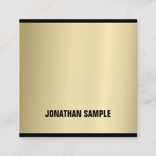 Professional Aesthetic Glamorous Gold Look Luxury Square Business Card