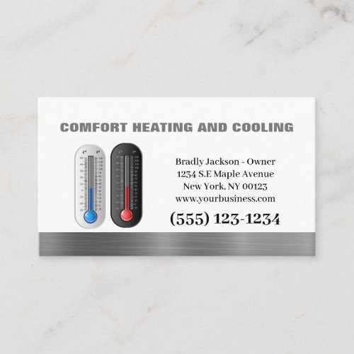 Professional Air Conditioning Heating Service Business Card