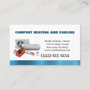 Professional Air Conditioning Heating Service Business Card