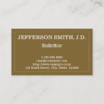 [ Thumbnail: Professional and Basic Solicitor Business Card ]