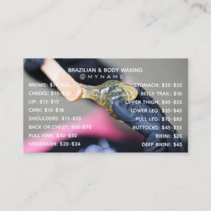 Professional and Chic for Brazilian & Body Waxing  Business Card