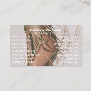 Professional and Chic for Brazilian & Body Waxing Business Card