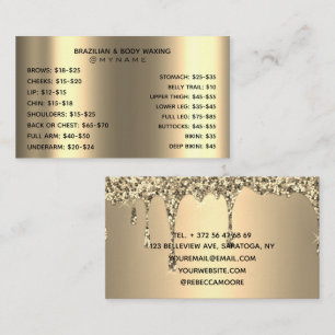 Professional and Chic for Brazilian & Body Waxing Business Card