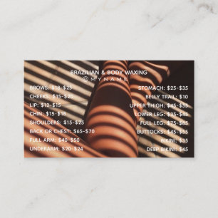 Professional and Chic for Brazilian & Body Waxing Business Card