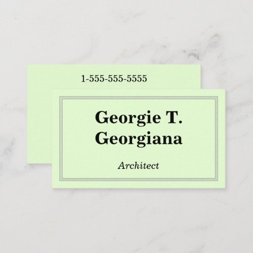 Professional and Classic Architect Business Card