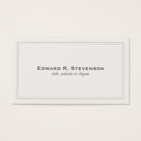 Professional And Elegant Off White Business Card Zazzle Professional And Elegant Off White Business Card