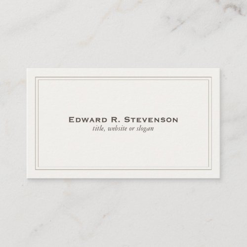 Professional and Elegant Off White Business Card