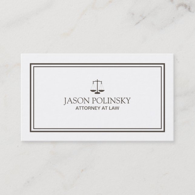 Professional and Modern Attorney Business Card (Front)