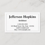 [ Thumbnail: Professional and Simple Architect Business Card ]