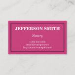 [ Thumbnail: Professional and Simple Notary Business Card ]