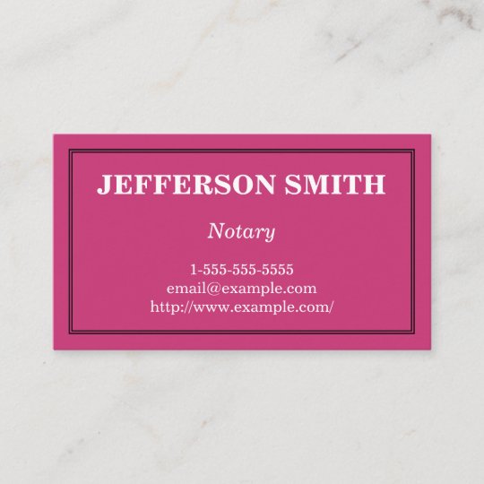 Professional and Simple Notary Business Card | Zazzle.com