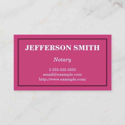 Professional and Simple Notary Business Card