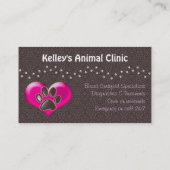 Professional Animal Services Doctor U pick Color Business Card (Back)