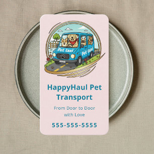 Professional Animal Transport Luxury Pet Shuttle Business Card