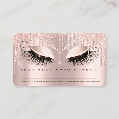 Professional Appointment Reminder Beauty Eyelashes Business Card