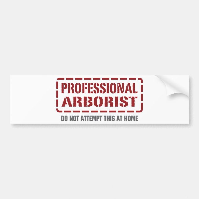 Professional Arborist Bumper Sticker (Front)
