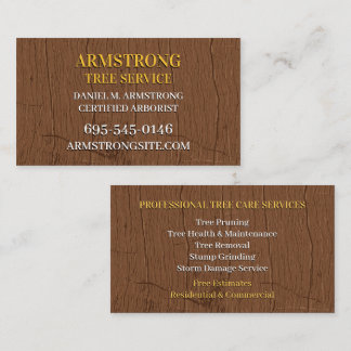 Professional Arborist Tree Care Service Template Business Card