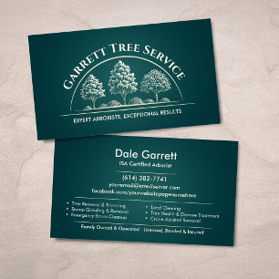 Professional Arborist Tree Service Business Card