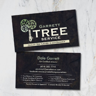 Professional Arborist Tree Service  Business Card