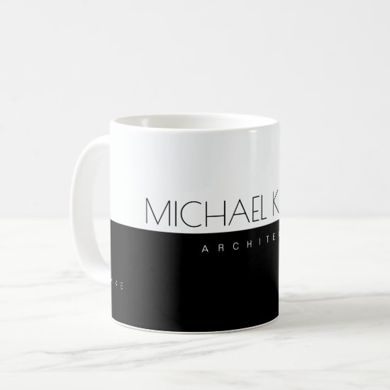 professional (architect) half-black half-white coffee mug