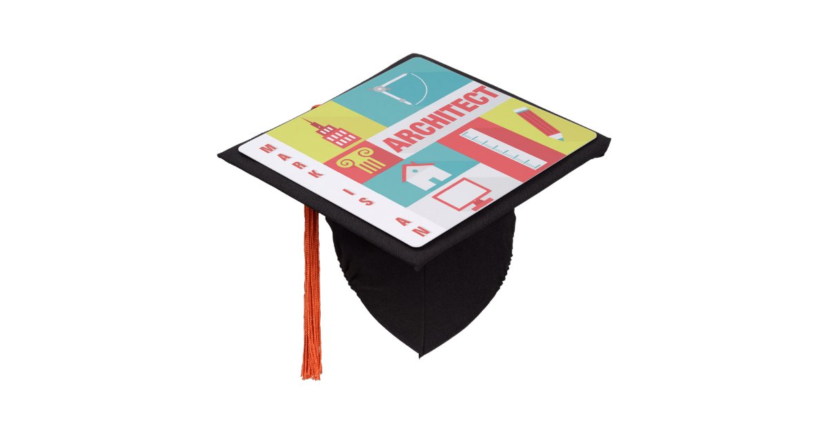 Professional Architect Iconic Designed Graduation Cap Topper Zazzle