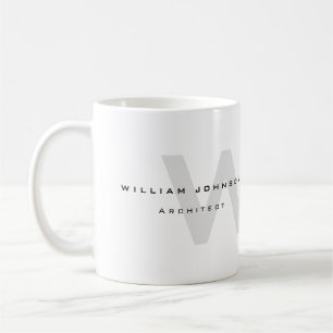 Professional Architect Monogram Black and White Coffee Mug