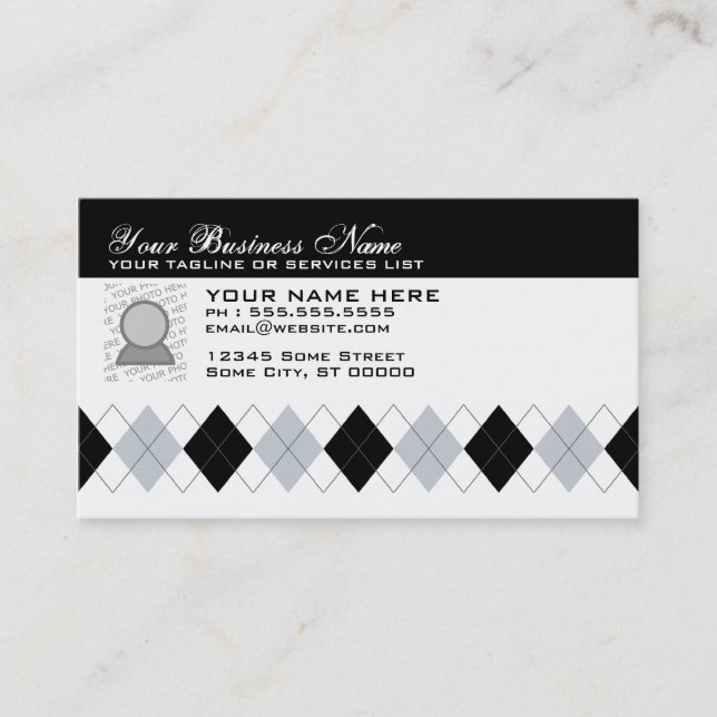professional argyle business card (Front)