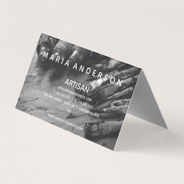 Professional Artistan Business Card (Back)