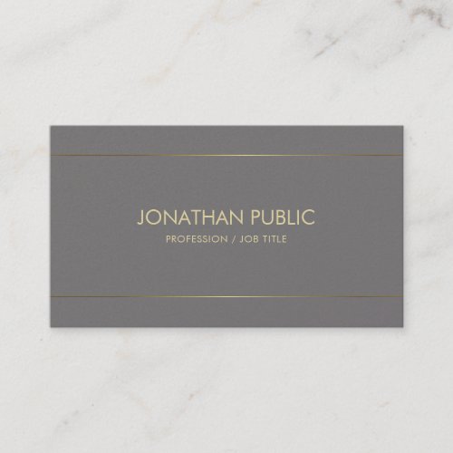 Professional Artistic Design Elegant Plain Luxury Business Card