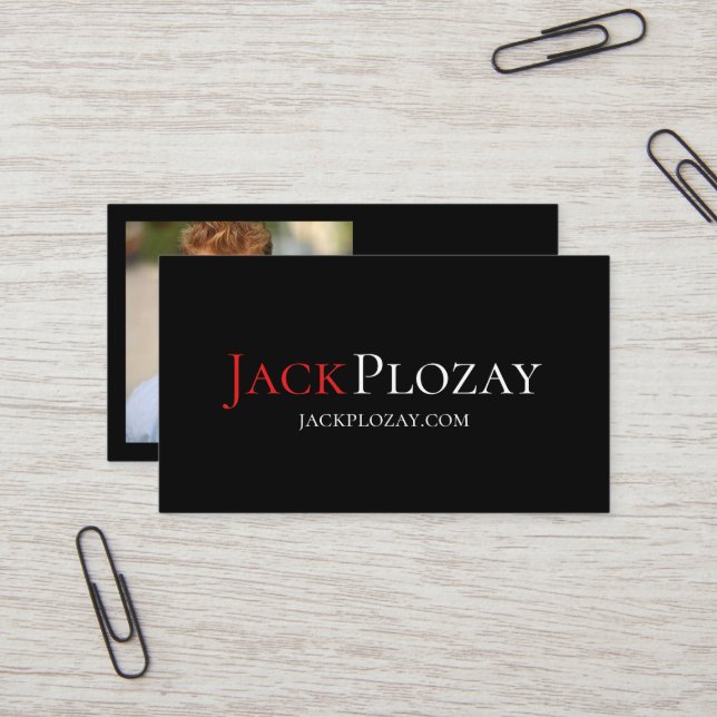 Professional Arts Actor Actress Headshot Modern Business Card (Front/Back In Situ)