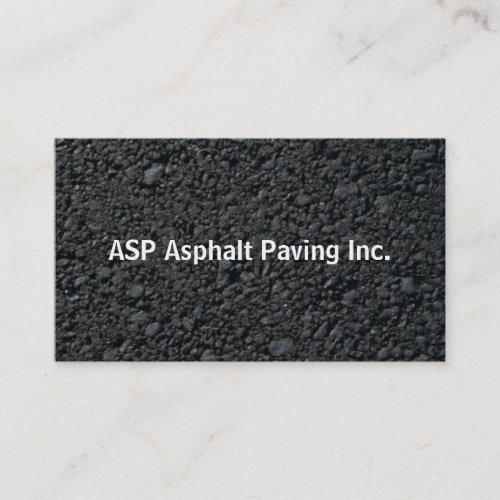 Professional Asphalt Paving Company Business Card