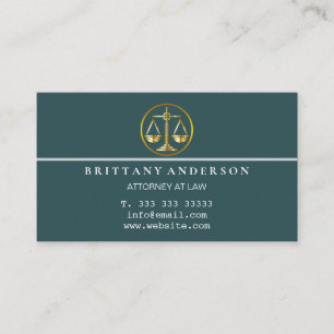 Professional Attorney at Law Black Scale Business  Business Card