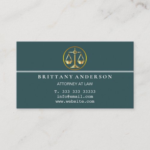 Professional Attorney at Law Black Scale Business  Business Card