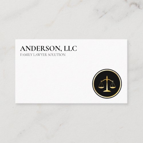 Professional Attorney at Law Black Scale Business Card