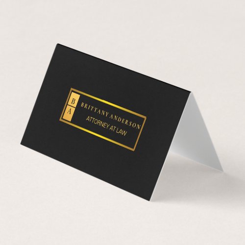 Professional Attorney at Law Black Scale Business Card