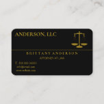 Professional Attorney at Law Black Scale Business Card