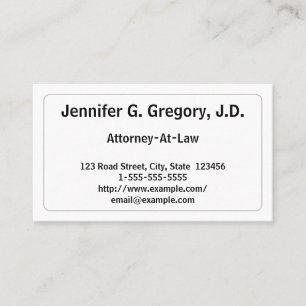 Professional Attorney-At-Law Business Card