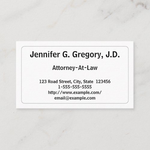 Professional Attorney_At_Law Business Card