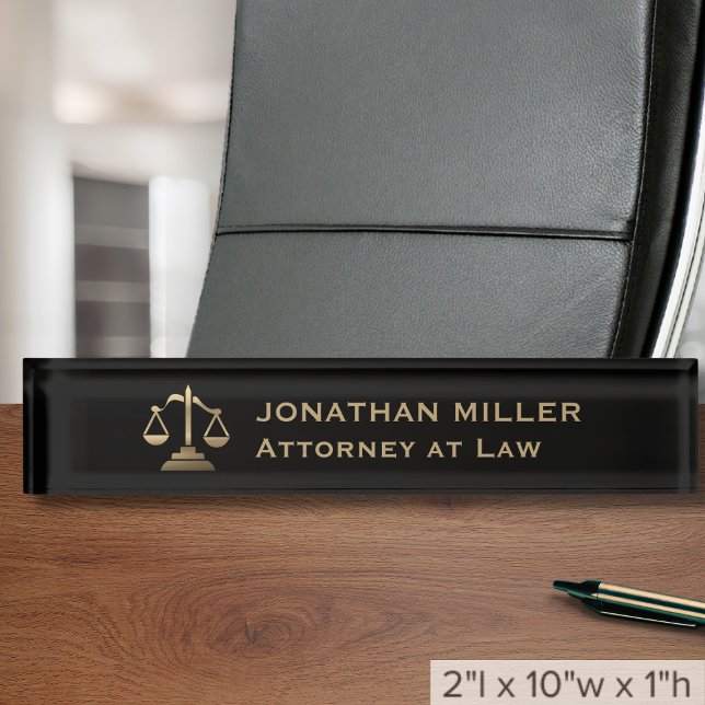Professional Attorney at Law Desk Name Plate (Creator Uploaded)