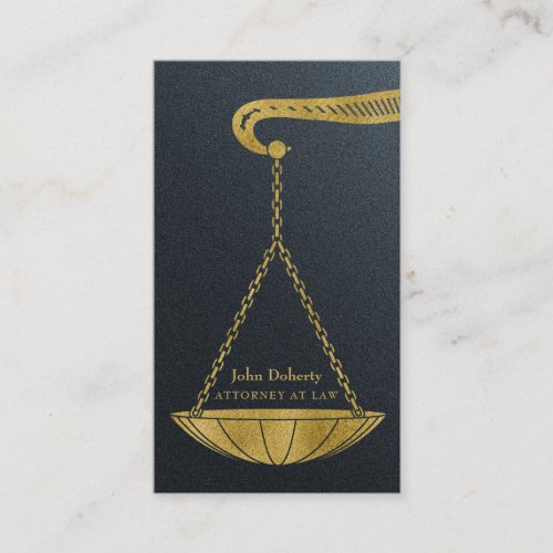 Professional Attorney at Law  Golden Business Card