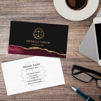 Professional Attorney At Law Justice Scale Lawyer Business Card by smmdsgn at Zazzle