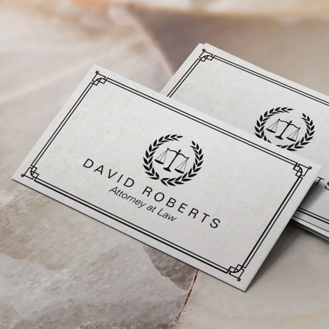 Professional Attorney at Law Simple Framed Business Card (Creator Uploaded)