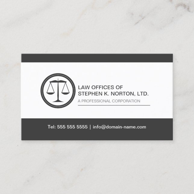 Professional Attorney Business Card (Front)