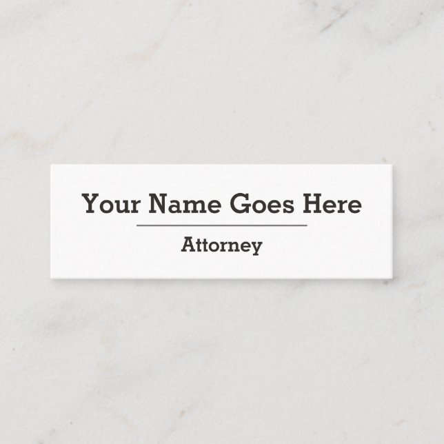 Professional Attorney Business Card (Front)