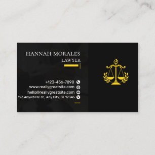 Professional Attorney Business Card   Lawyer 