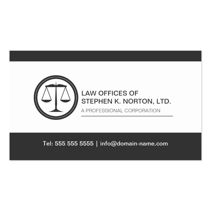 Professional Attorney Business Cards