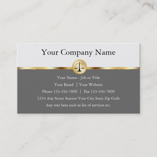 Professional Attorney Business Cards